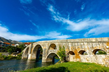 View at Arslanagic Bridge on Trebisnjica River in Trebinje, Bosnia And Herzegovina