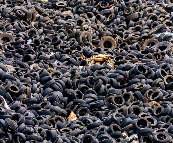 Backdrop Landfill Old Used Tires — ストック写真