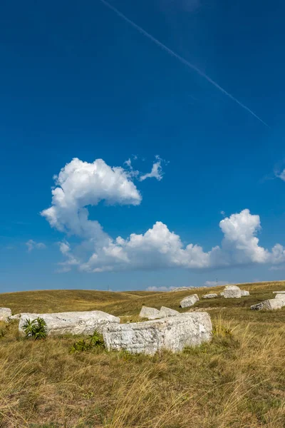 View Medieval Tombstones Morine Pluzine Bosnia Herzegovina — Zdjęcie stockowe