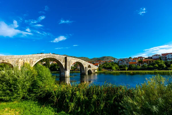 View at Arslanagic Bridge on Trebisnjica River in Trebinje, Bosnia And Herzegovina
