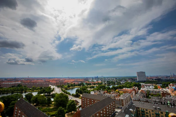 Vista Aérea Centro Mais Amplo Cidade Copenhague Dinamarca — Fotografia de Stock