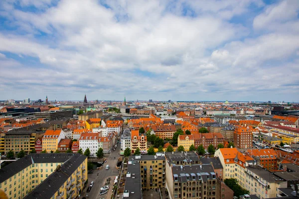 Vista Aérea Centro Mais Amplo Cidade Copenhague Dinamarca — Fotografia de Stock