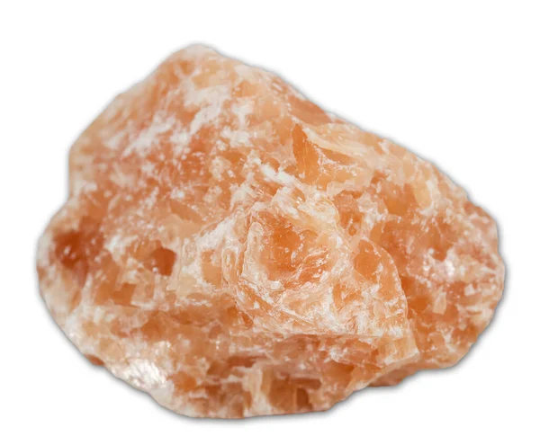 Espécimen Mineral Sunstone Aislado Sobre Fondo Blanco — Foto de Stock
