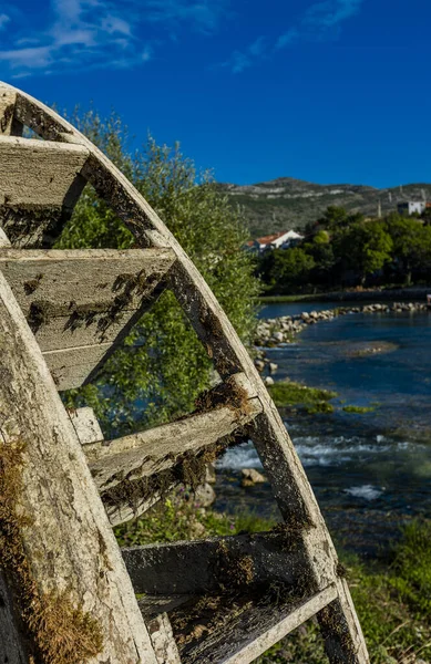Old Water Wheel River Trebisnjica River Trebinje Bosnia Herzegovina — Stock Photo, Image