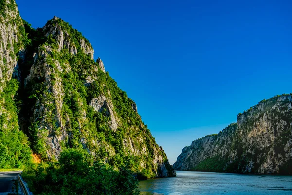 View at Danube gorge at Djerdap in Serbia