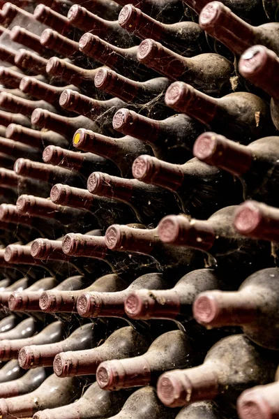 Arşiv Şarap Şişelerini Kapatın — Stok fotoğraf