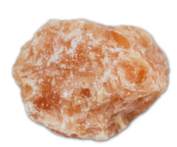 Esemplare Minerale Pietra Solare Isolato Sullo Sfondo Bianco — Foto Stock