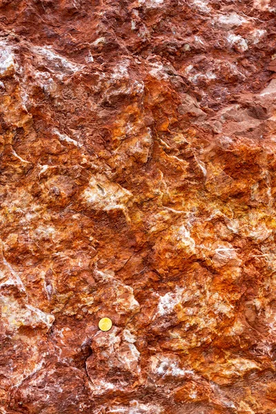Closeup Detail Red Limestone Backdrop — Stock Photo, Image