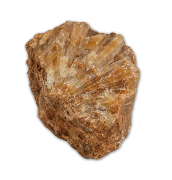 Calcite Campione Minerale Isolato Sul Fondo Bianco — Foto Stock