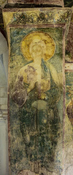 Detalle Pinturas Murales Antiguas Monasterio Sopocani Serbia — Foto de Stock