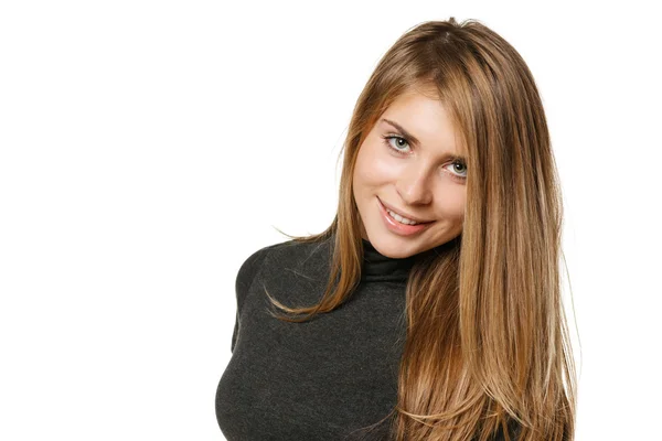 Smiling natural female — Stock Photo, Image