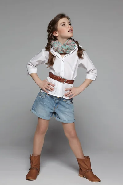 Little fashion girl — Stock Photo, Image