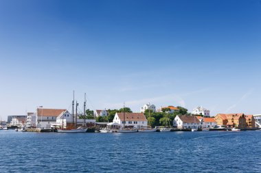 Haugesund Town in Norway, view at Hasseloy island clipart