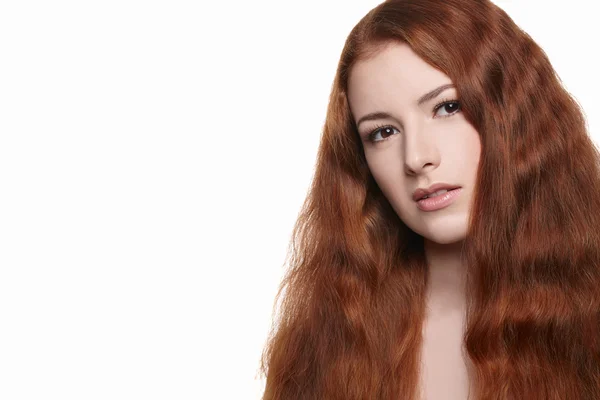 Beautiful woman with red hair — Stock Photo, Image