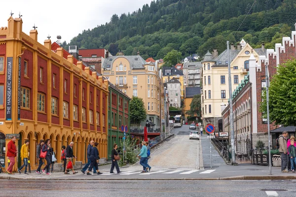 Cityscape de Bergen, Noruega — Fotografia de Stock