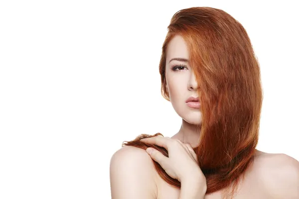 Bella donna con i capelli rossi — Foto Stock