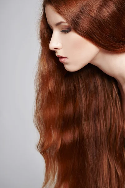 Closeup of beautiful red headed woman — Stock Photo, Image