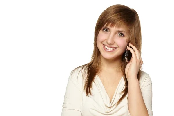 Mujer joven llamada telefónica —  Fotos de Stock