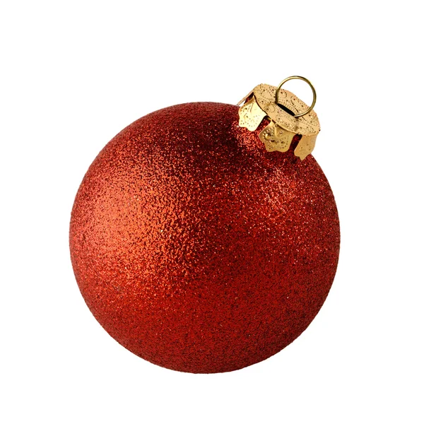 Bola de Natal vermelho isolado — Fotografia de Stock