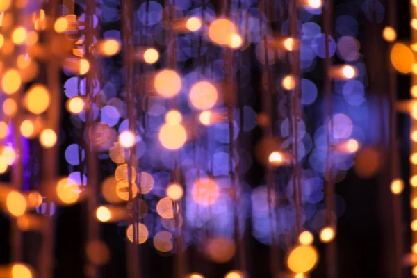 Christmas garland lights background — Stock Photo, Image