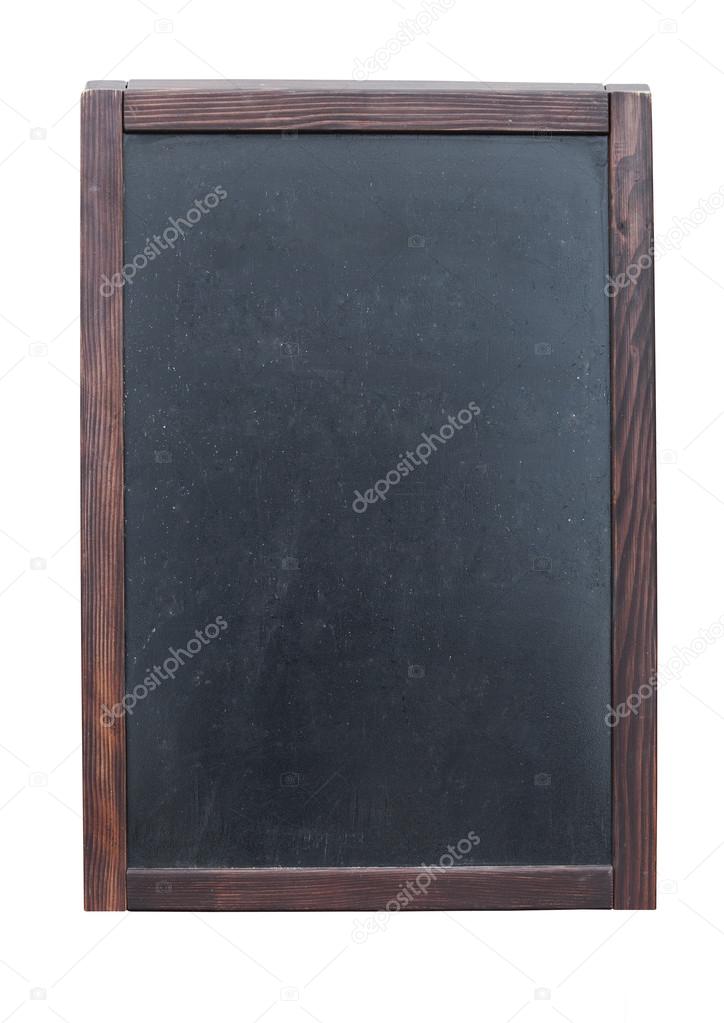 black chalk board isolated