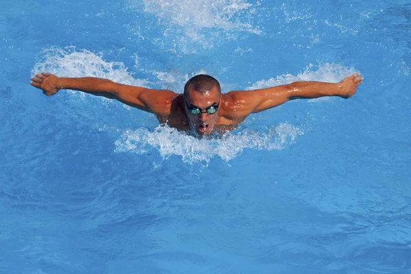 Athletischer Schwimmer lizenzfreie Stockbilder