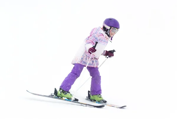 Little Girl on skis Royalty Free Stock Images