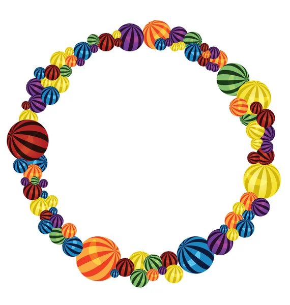 Κύκλος πολύχρωμες μπάλες — Διανυσματικό Αρχείο
