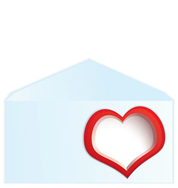 Coeur rouge adresse espace — Image vectorielle