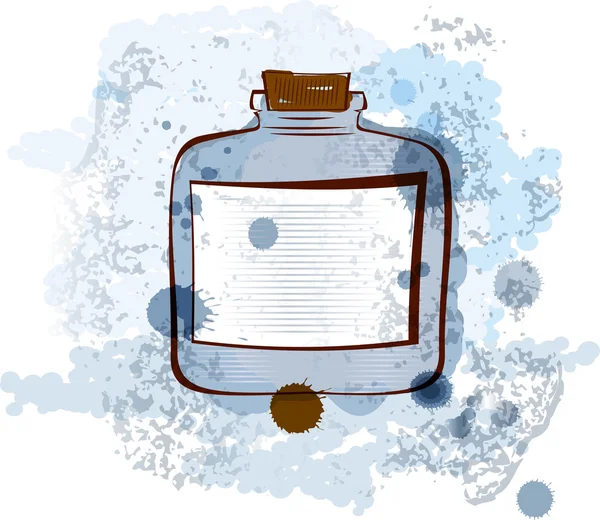 Ilustração do vetor do frasco da cor da água — Vetor de Stock