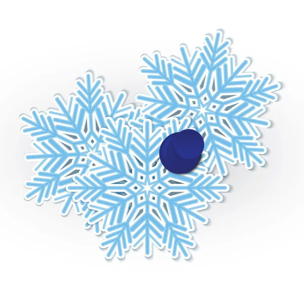 Snowflake pinned vector — Stock Vector