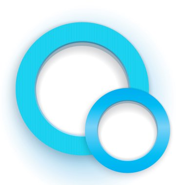 Kenarlıklar iki vektör yuvarlak