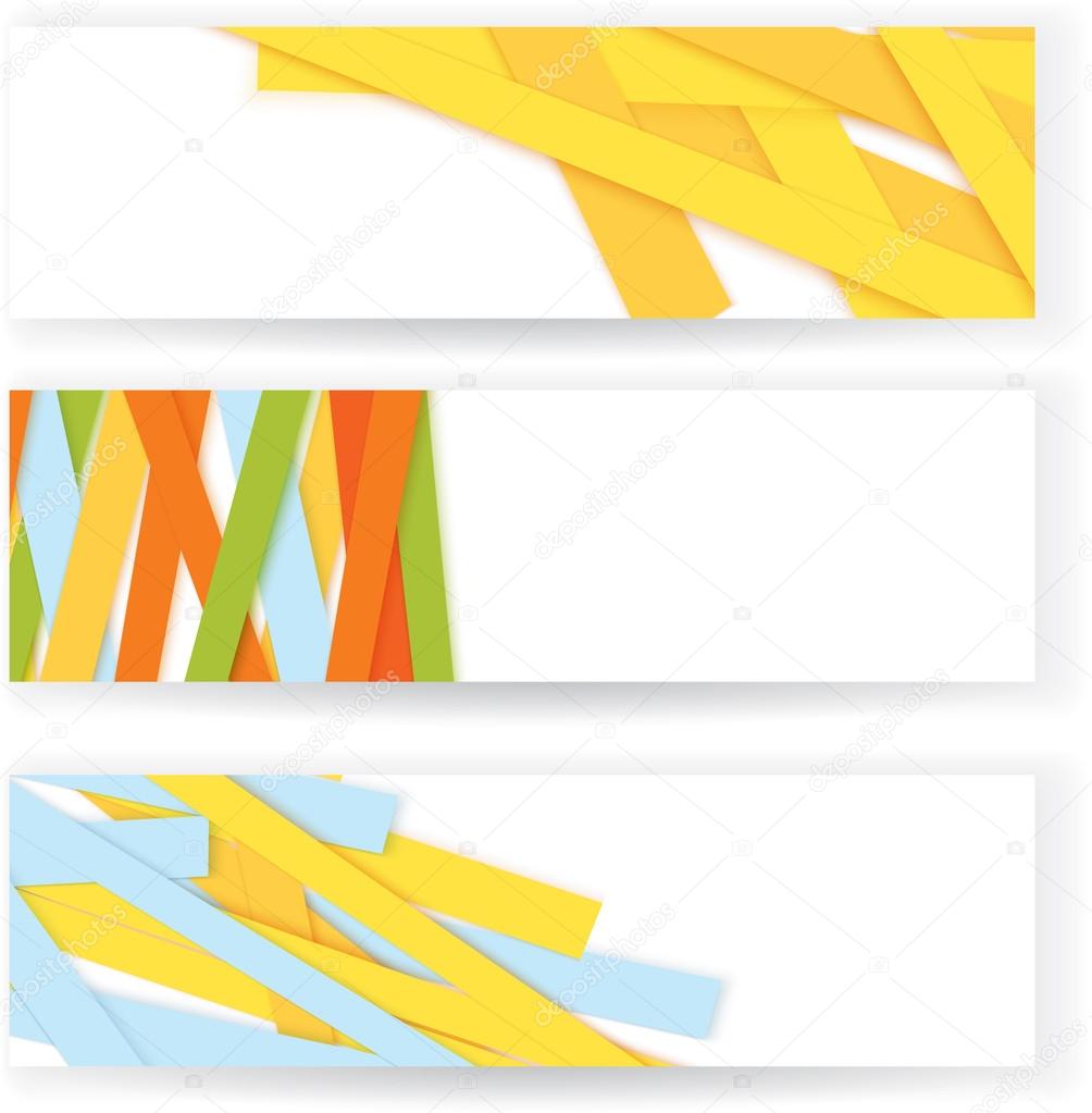 Shredded colorful paper banners vector