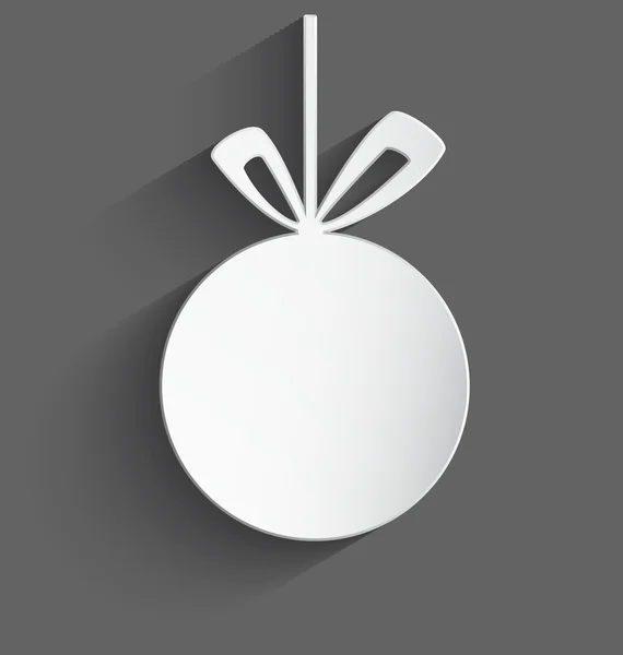 Blanco 3d bola de Navidad — Archivo Imágenes Vectoriales