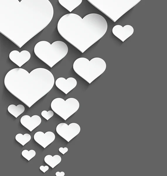 Bordure coeur blanc — Image vectorielle