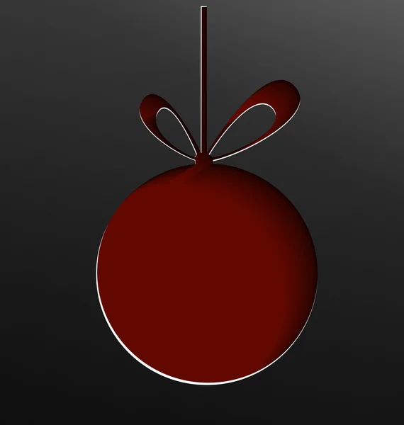 Coupe de boule de Noël de papier — Image vectorielle