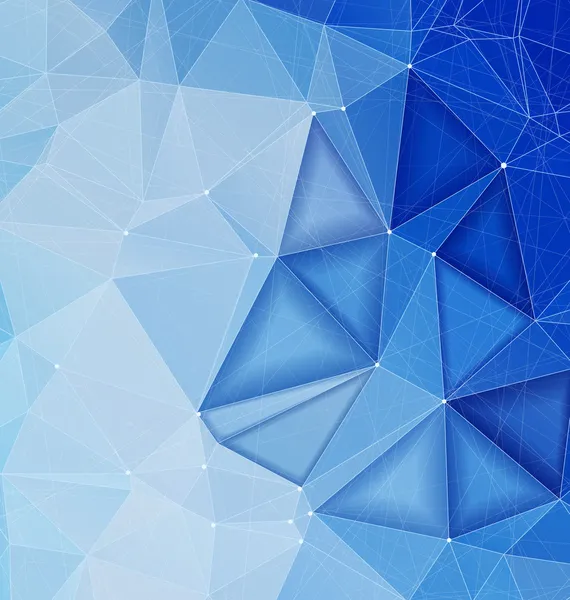 Blauer polygonaler abstrakter Hintergrund — Stockvektor