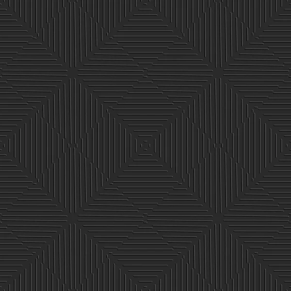 Seamless embossed  lines black — Stock Vector
