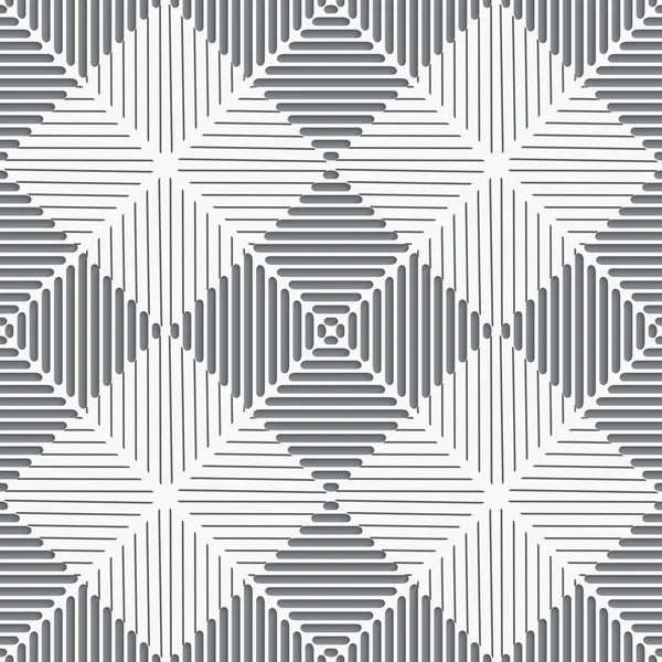 Naadloze witte vierkanten met gesneden lijnen — Stockvector