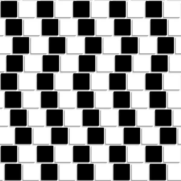 Tuiles noires et blanches illusion d'optique sans couture — Image vectorielle