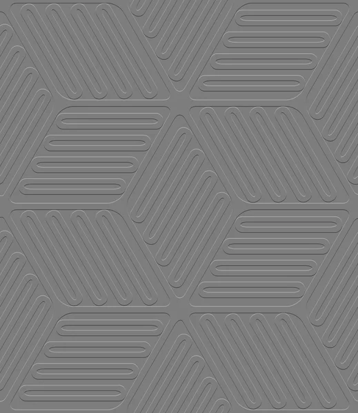 Linien und Ovale grau geprägt nahtlos — Stockvektor