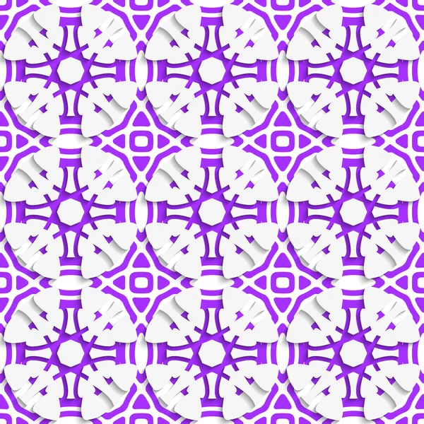 Adorno geométrico con violeta sin costuras — Vector de stock