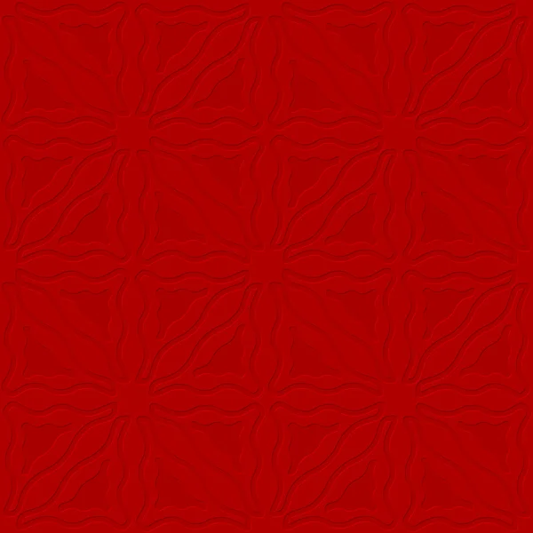 Triangle ondulé rouge gaufré sans couture — Image vectorielle