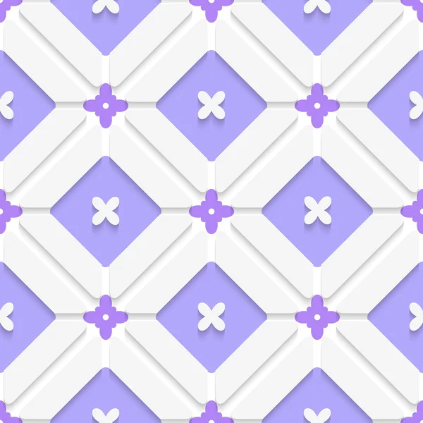 Diagonal roxo floristic no padrão de quadro — Vetor de Stock