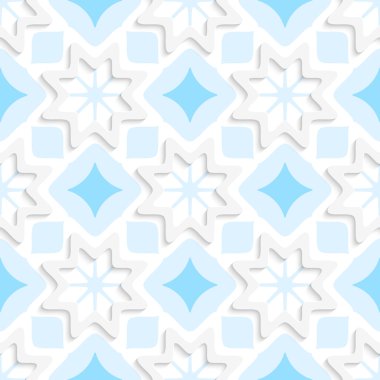 düz mavi süsleme kesintisiz olarak beyaz kar taneleri