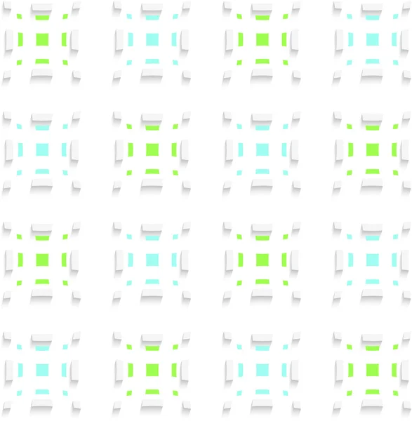 Fehér kék és zöld téglalap alakú varrat nélküli — Stock Vector