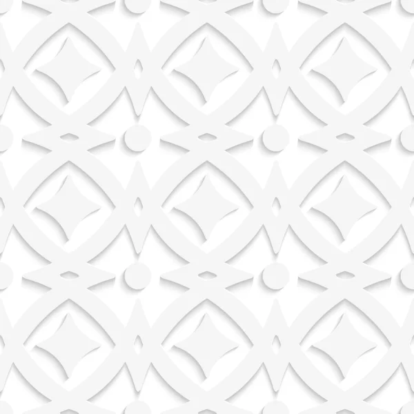 Άσπρα rhombuses και λευκό στολίδι — Διανυσματικό Αρχείο