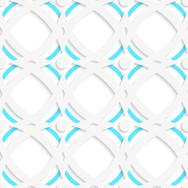 White rhombuses and blue ornament — Stock Vector