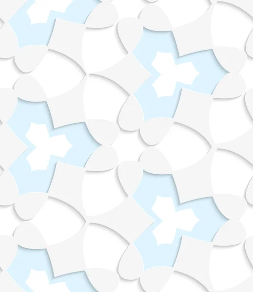 Modello geometrico bianco e blu senza cuciture — Vettoriale Stock