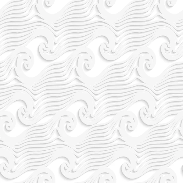 Blanco abstracto mar olas líneas sin costura — Vector de stock